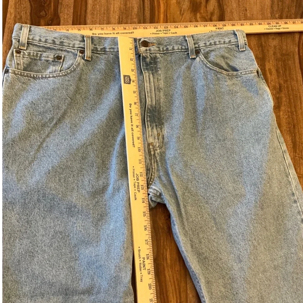 Levi Strauss Signature Mens 44x30 Light Wash Regular Fit 100 Cotton Jeans